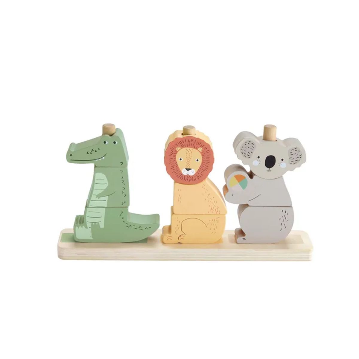 FISHER PRICE - Juguete Animalitos Apilables de Madera Fisher Price