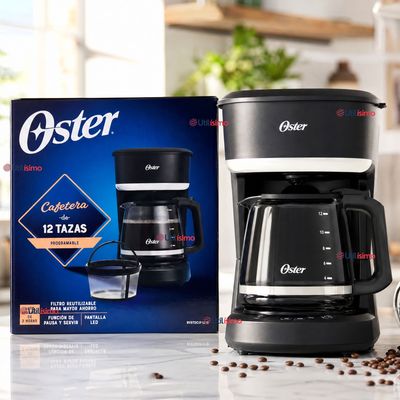 Cafetera De Goteo Oster® De 12 Tazas, Programable, Con