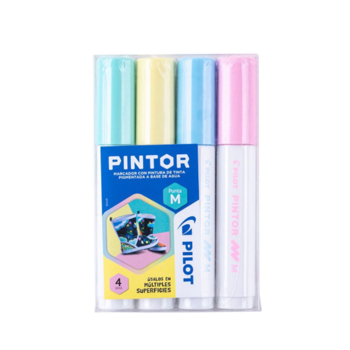PILOT - Plumones Acrílicos Marcadores Pintor Pilot Punta 4,5mm 4uni