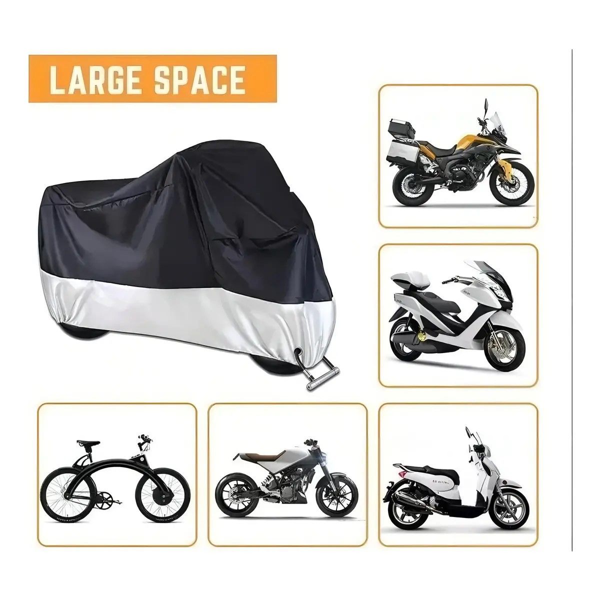 GENERICO - Funda Impermeable XXXL Para Moto y Bicicleta Poliéster BELUG