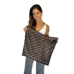 KARMAS - Pañuelo 100% Seda Mulberry certificada Square black