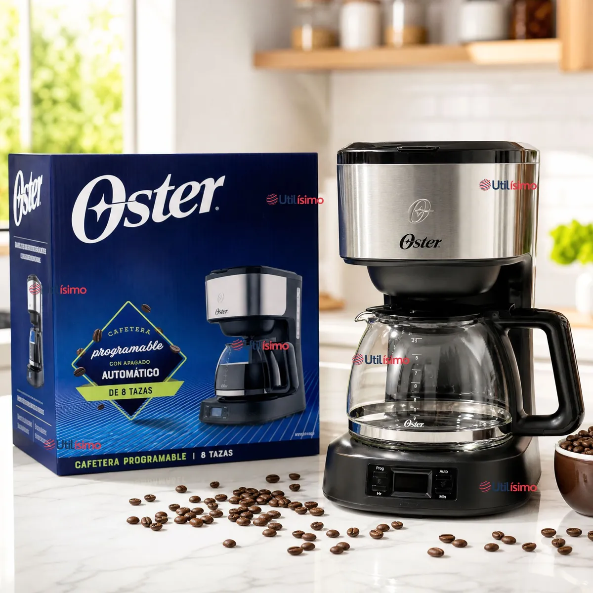 OSTER - Cafetera programable Oster® 8 tazas en acero inoxidable BVSTDC10SS