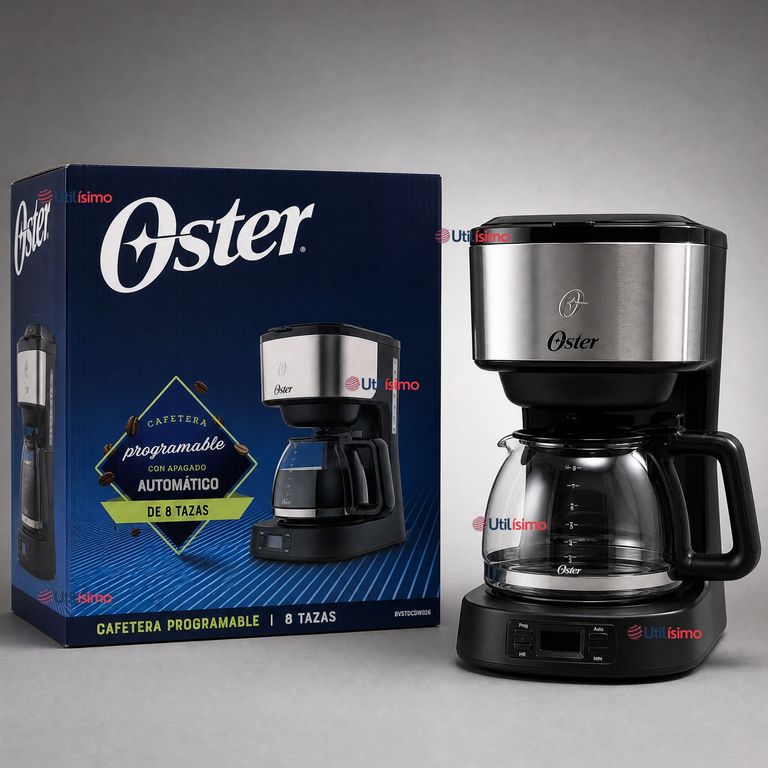 OSTER Cafetera programable Oster® 8 tazas en acero inoxidable BVSTDC10SS