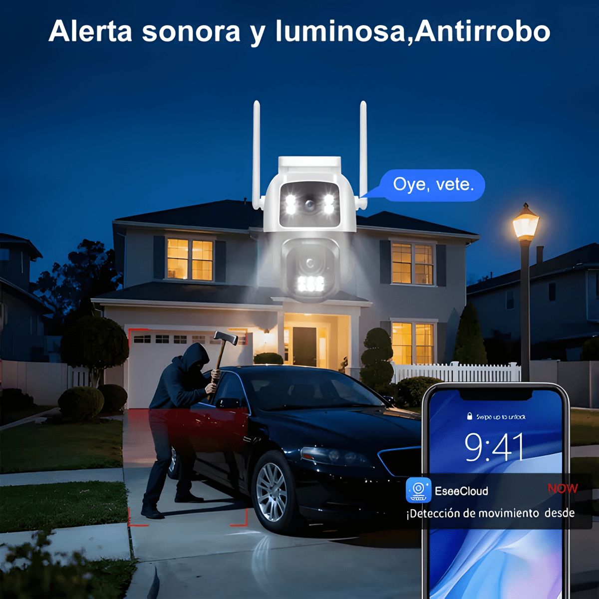 GENERICO - Atsg® 5g2.4g 2 Lente 2 Pantalla Cámara de Seguridad 12mp