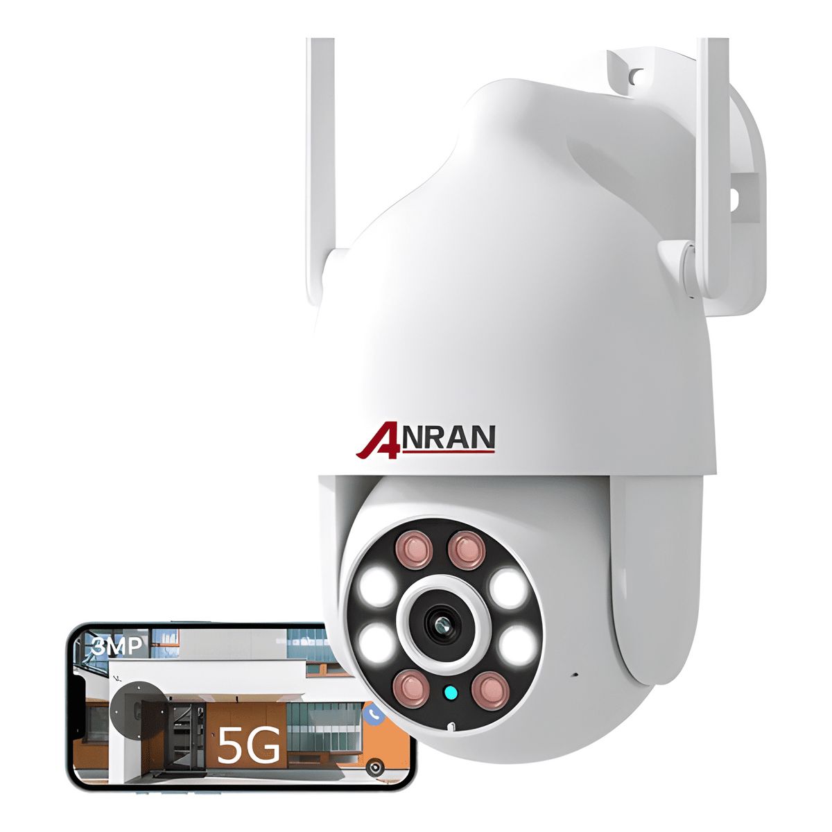 GENERICO - Anran N30W1548 Cámara de Seguridad Wifi Ip Exterior Blanco