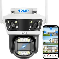 GENERICO - 2nlf® 12mp Cámara de Seguridad Exterior Wifi Ip 360 3