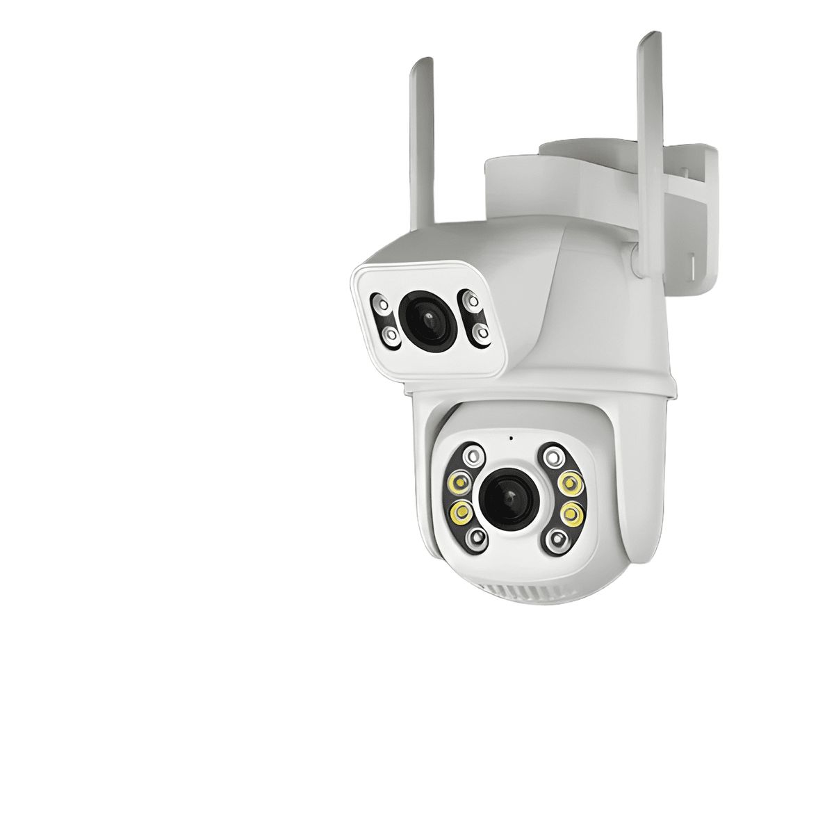 GENERICO - Cámara de Seguridad Wifi Exterior 8mp Doble Lente y Blanco