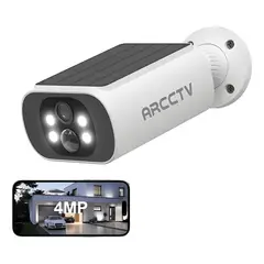 GENERICO - Arcctv Camara de Seguridad Solar Wifi Ip 5g Exterior Blanco