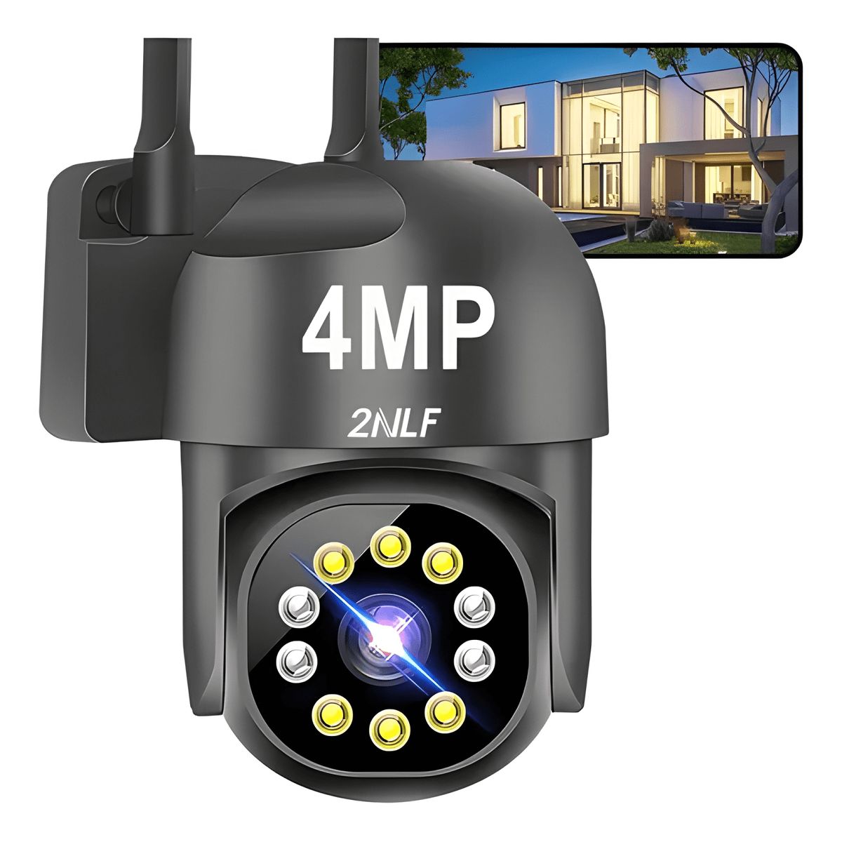 GENERICO - 2nlf Cámara de Seguridad Exterior Wifi Ip 360° 1080p con Max