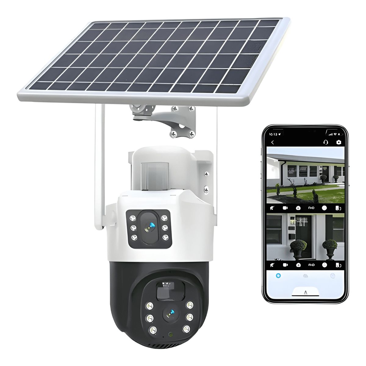 GENERICO - Cámara Solar Adget 4MP Exterior Binocular Wifi Inalámbrica