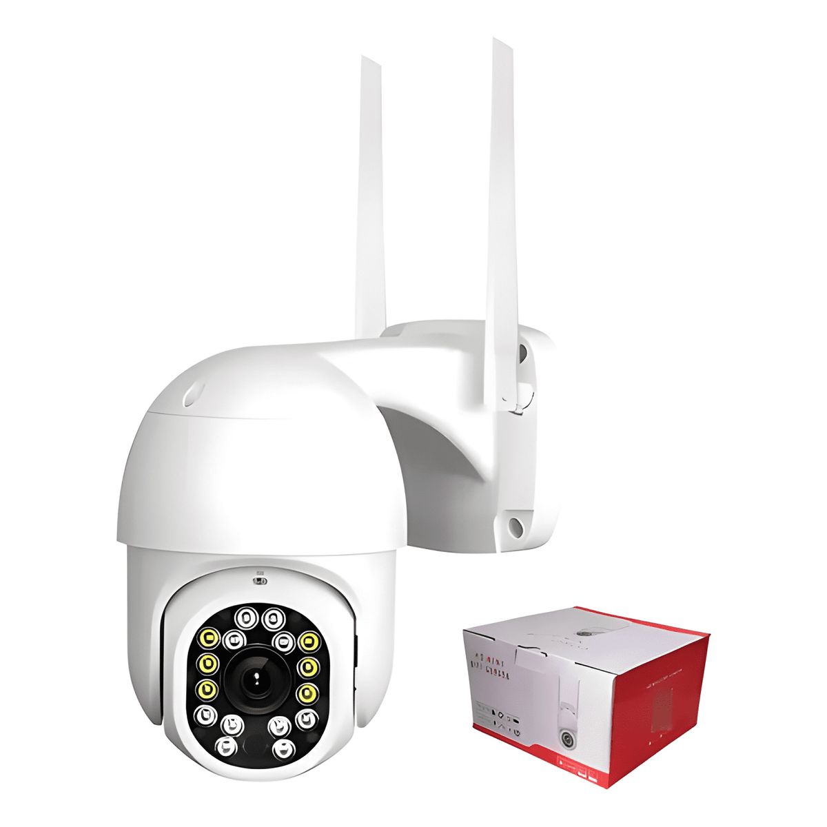 GENERICO - Cámara Ip con Movimiento Infrarrojo Impermeable Wifi Blanco