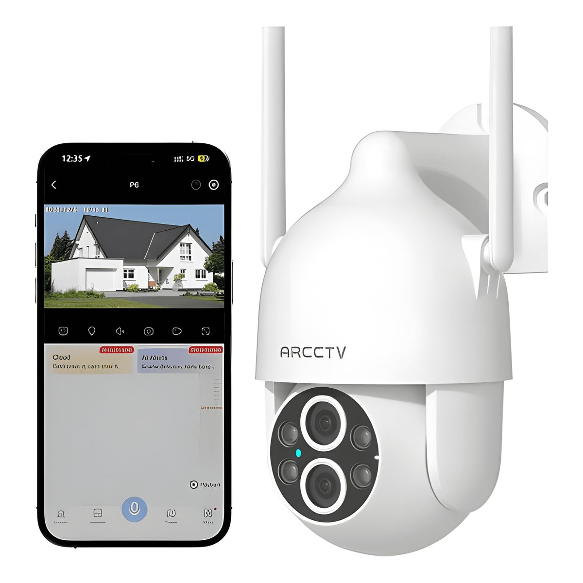 GENERICO - Cámara de Seguridad Wifi Ip Doble Lente con Audio Hd Plus