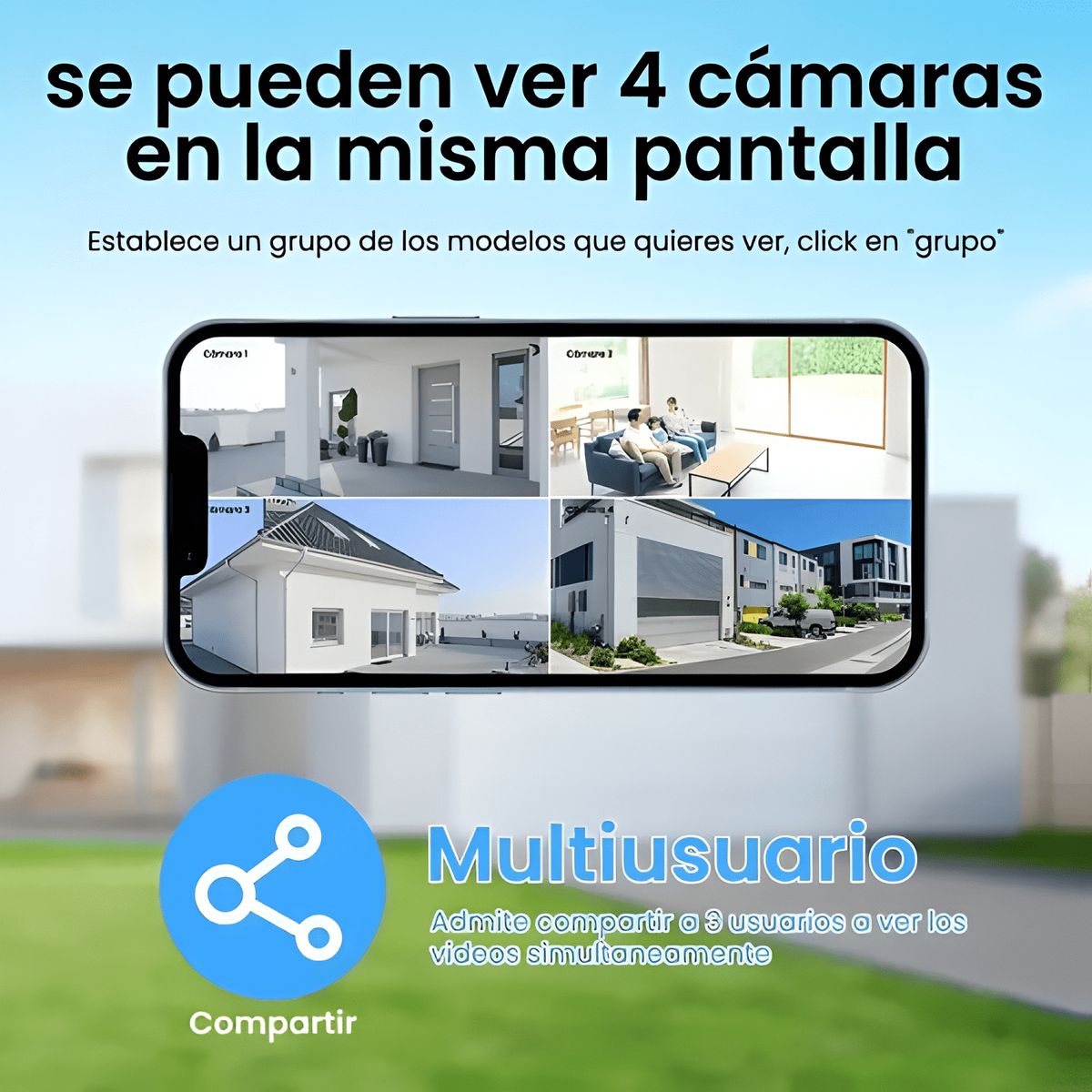 GENERICO - 2 Camaras Ip Smart Wifi Infrarrojo Externo y Interno Hd IV