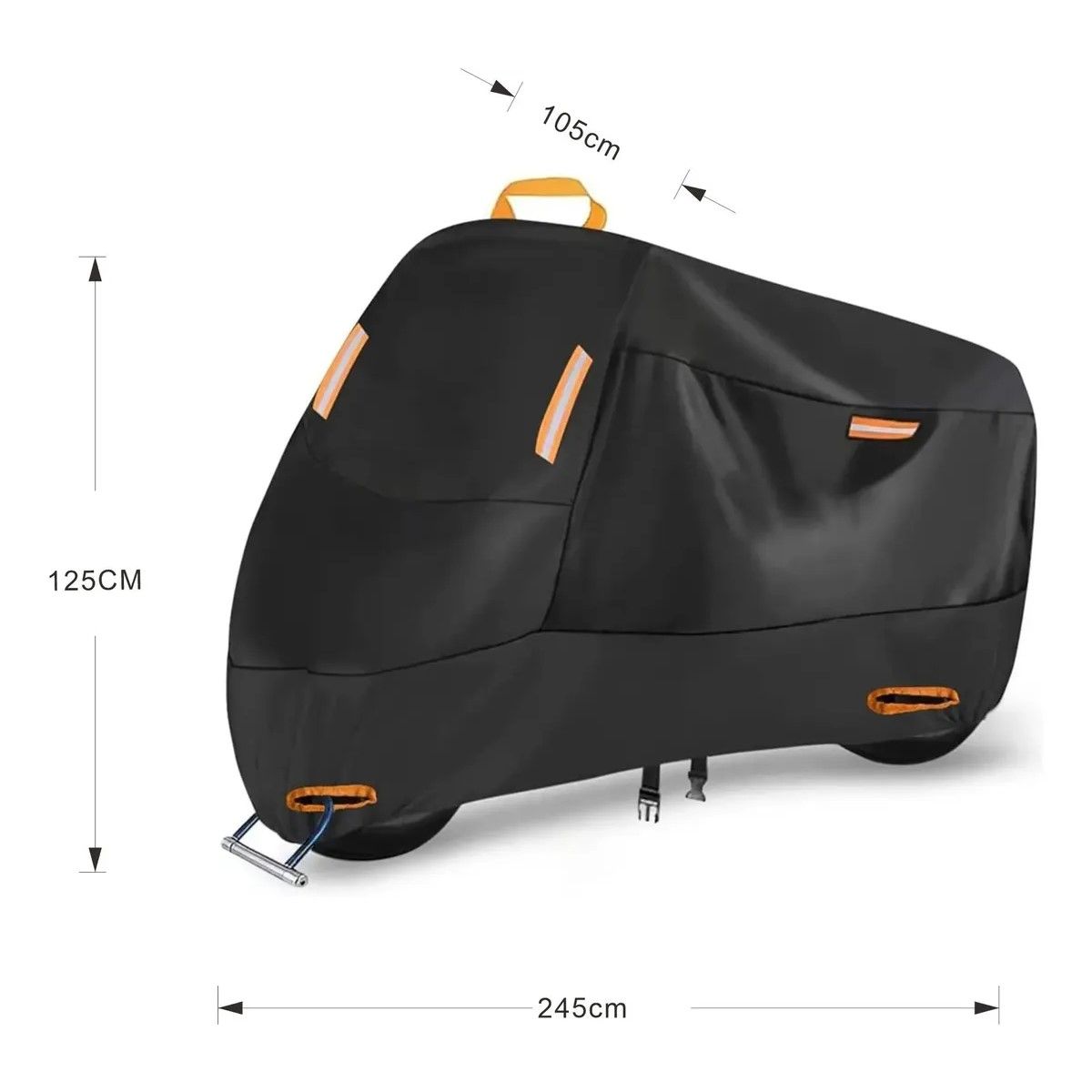GENERICO - Funda Impermeable 100% Protector Cubre Motos Bicicletas Xxl BELUG