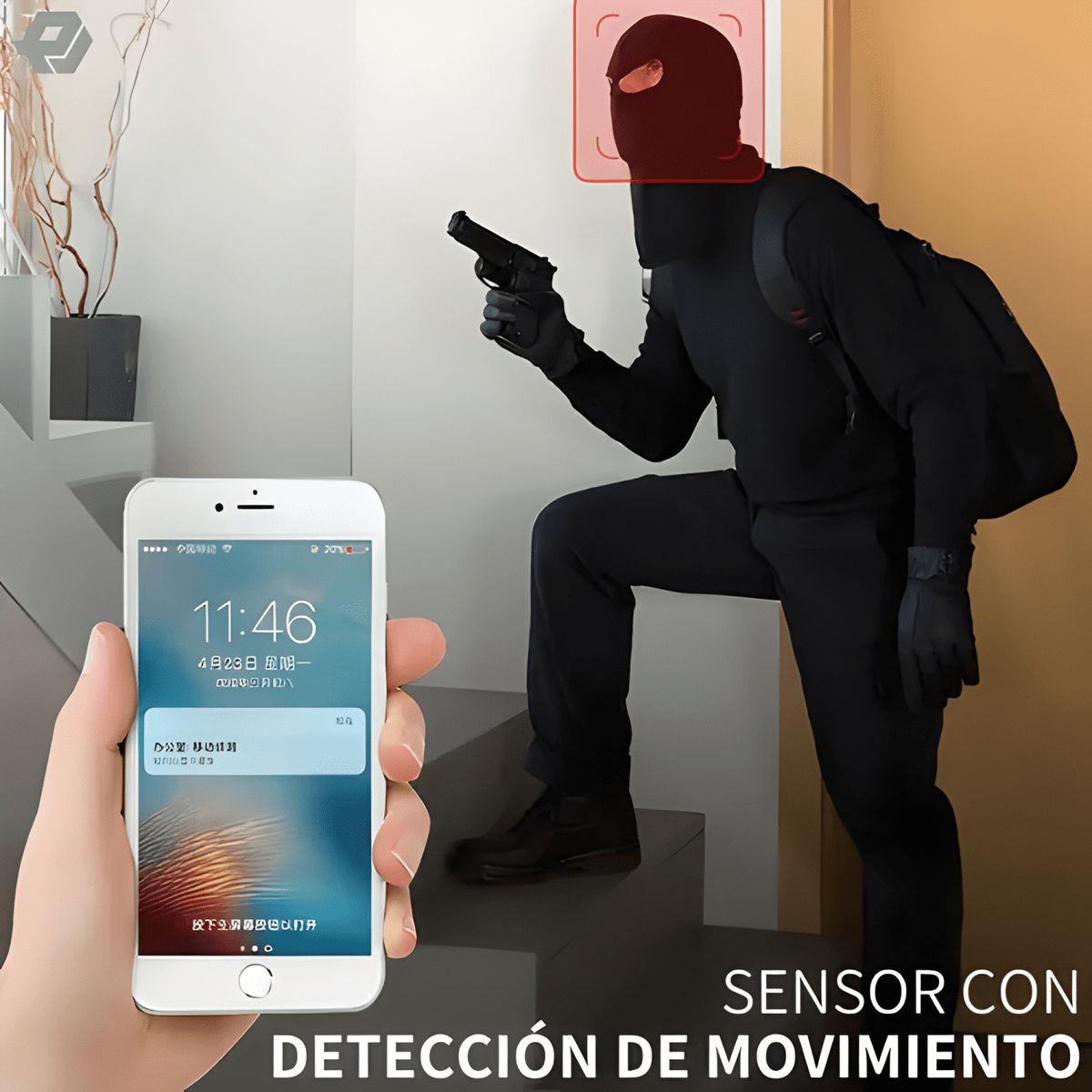 GENERICO - Mini Camara Espia Wifi Hd 1080p Recargable Vision Negro