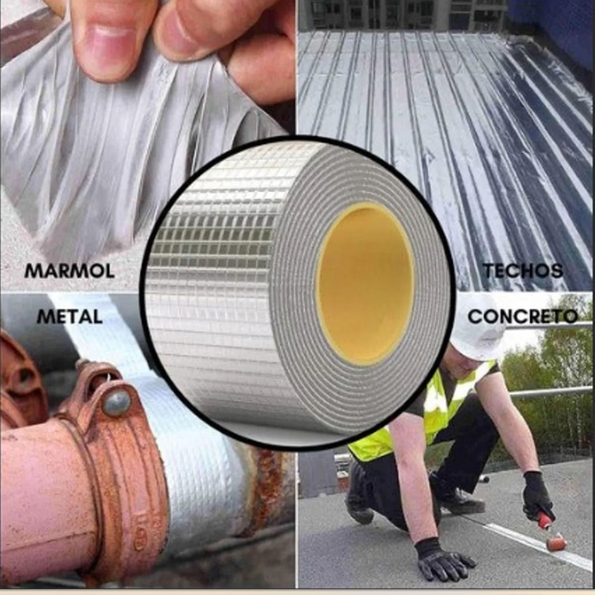 GENERICO - Cinta Sellador Adhesivo Techo Gotera Impermeable 5 Metros