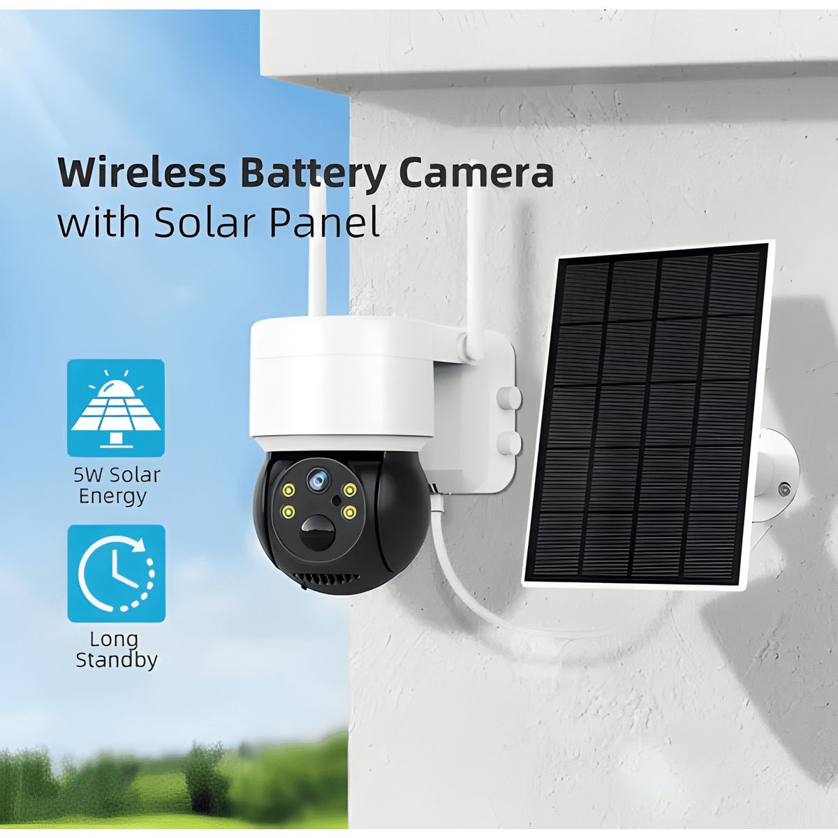 GENERICO - Cámara Solar para Exteriores Ip 1080 Inalámbrica 360q66 Jh