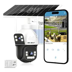 GENERICO - Genbolt® 3g4g Lte Solar Cámara de Vigilancia Exterior 360
