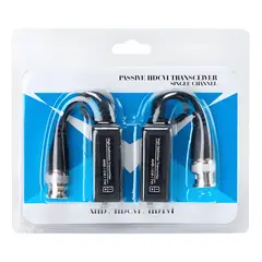 GENERICO - Video Balun Pasivo para Cámaras Cctv 1 Par Negro