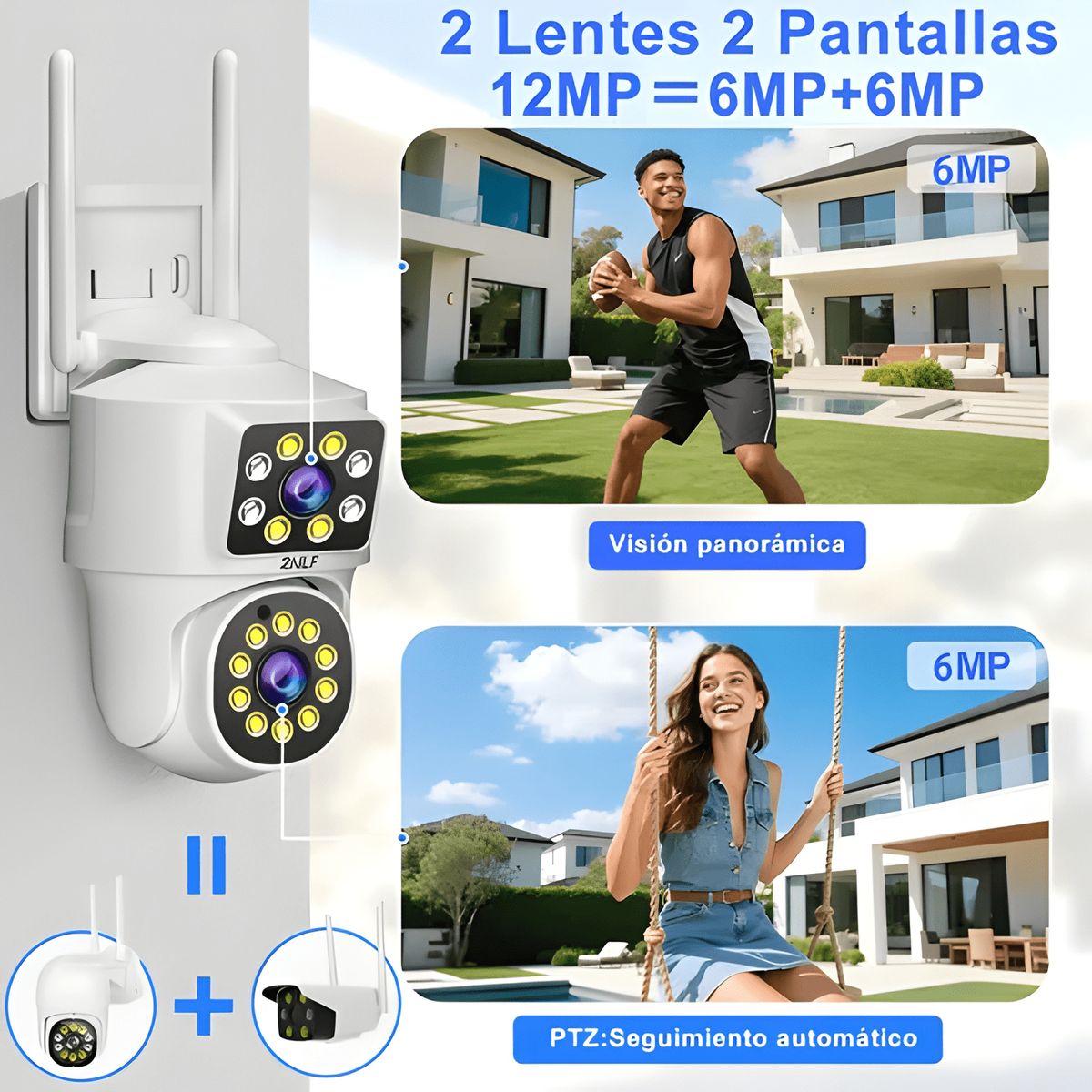 GENERICO - 2nlf® 5g Cámara de Seguridad Wifi Inalambrica Dual Mod3