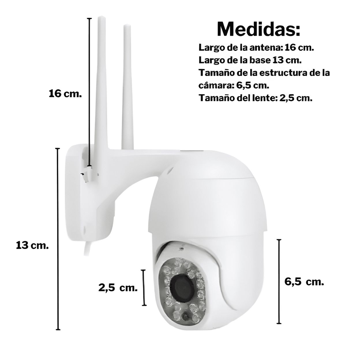 GENERICO - Pack X2 Camara Ip Wifi Exterior 1080p Inalambrica Hd