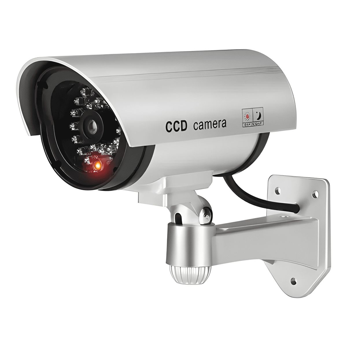 GENERICO - Cámara de Seguridad Falsa Disuasión Realista Luz Led Rojo
