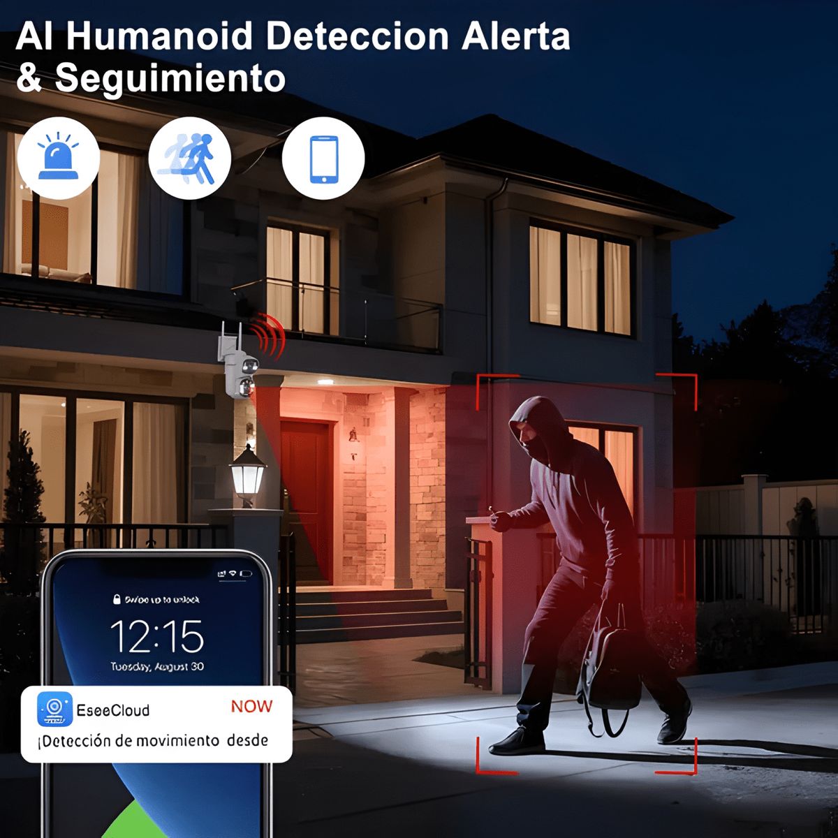 GENERICO - 2NLF 10MP Cámara de Seguridad Exterior Wifi Ip 360°