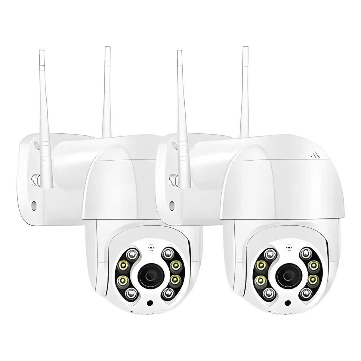 GENERICO - Pack X2 Camara Ip Wifi Exterior 1080p Inalambrica H20h