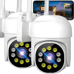 GENERICO - 2 Camaras Ip Smart Wifi Infrarrojo Externo y Interno Hd M19