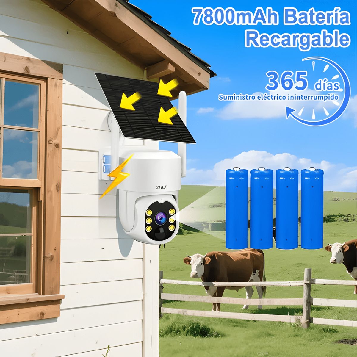 GENERICO - 2nlf® 5G Solar Cámara de Seguridad Exterior Wifi Ip Plus Plu
