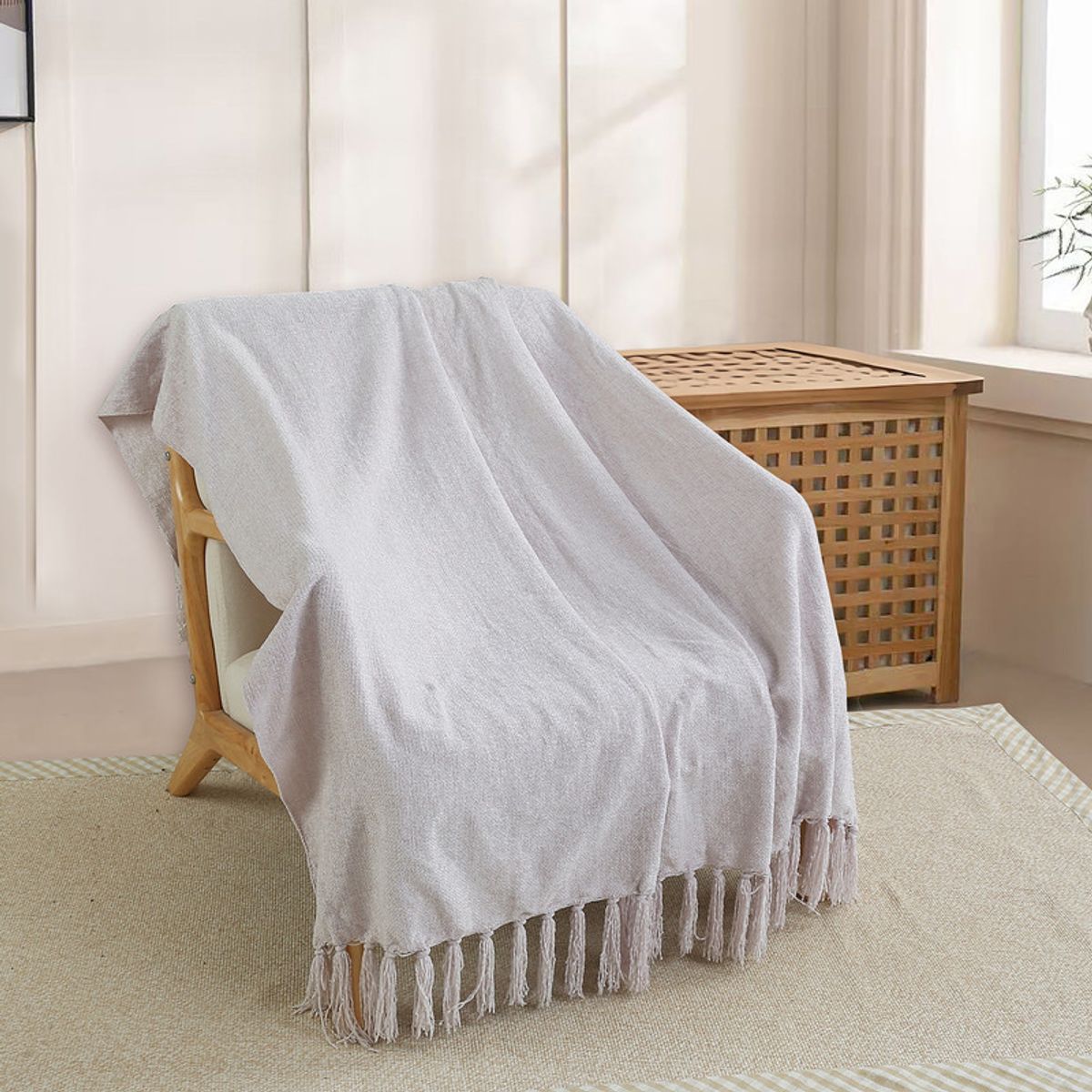 ANDES - MANTA ANDES LISA 125X150  BEIGE