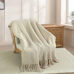ANDES - MANTA ESPIGA S 125X150 BEIGE