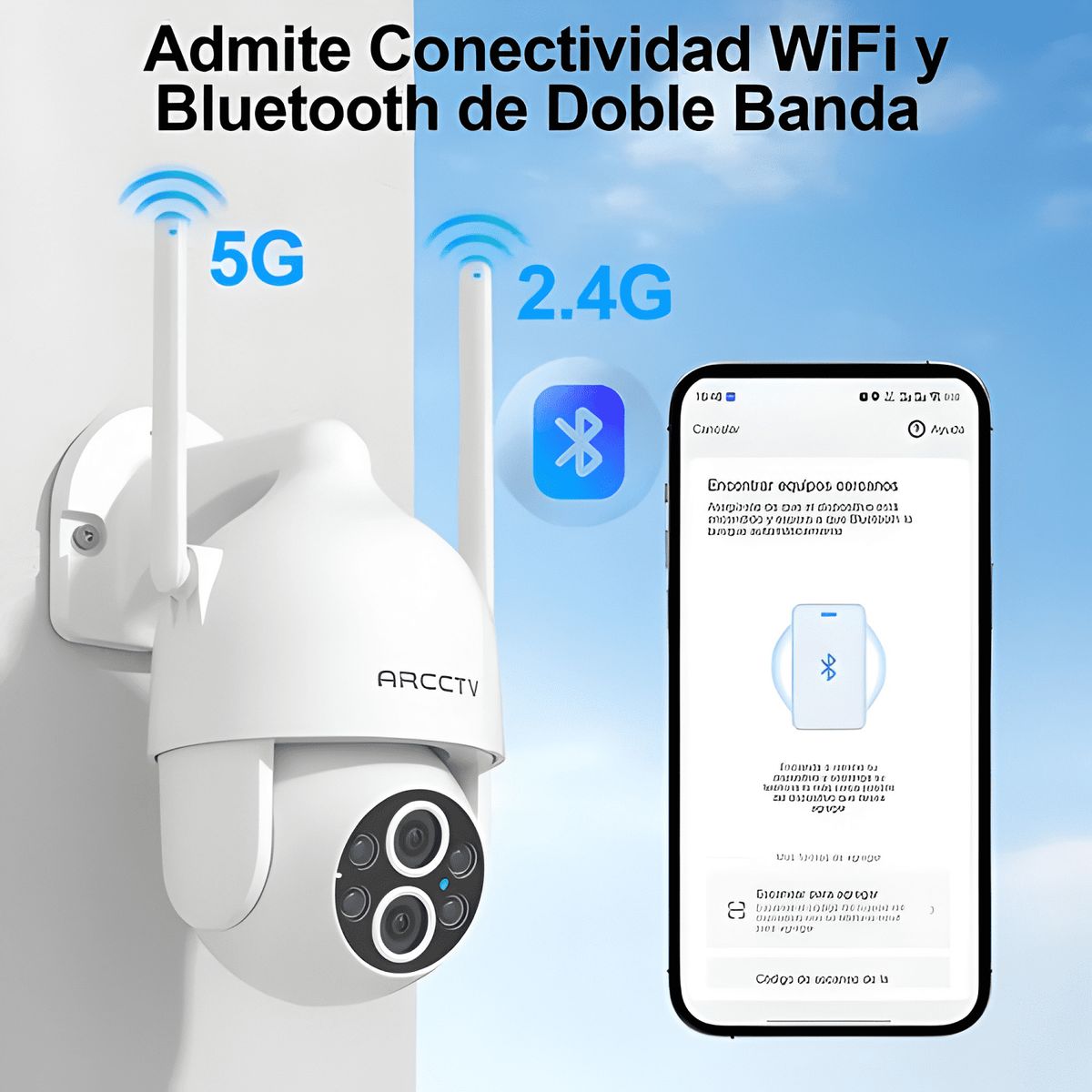 GENERICO - Cámara de Seguridad Wifi Ip Doble Lente con Audio Hd III