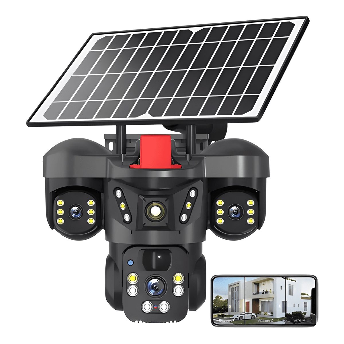 GENERICO - Camara Solar Inteligente 360° Vision Nocturna Color Mcasa