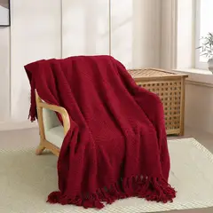 ANDES - MANTA ESPIGA S 125X150 ROJO