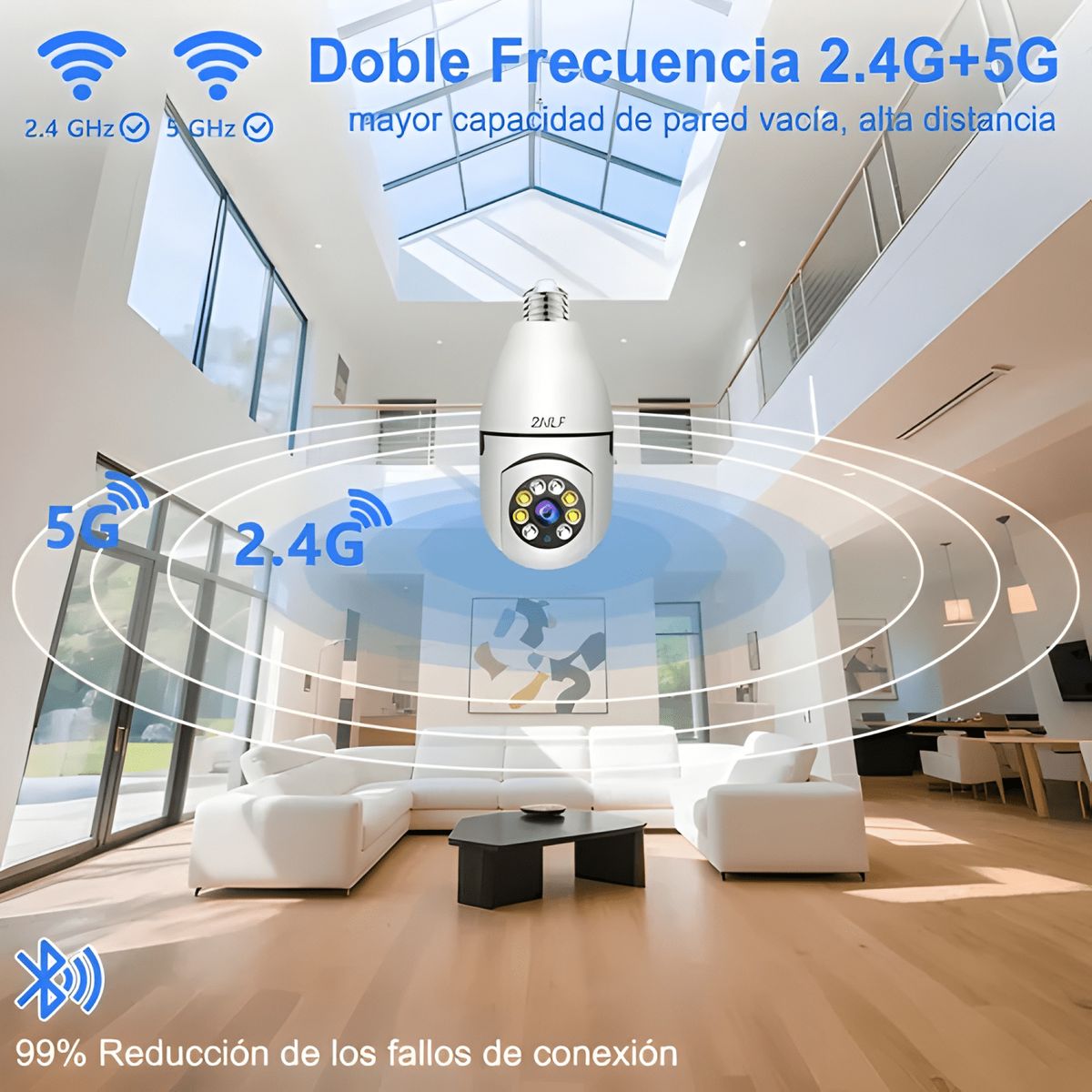 GENERICO - 2nlf® 2pcs 4mp Cámara de Seguridad Wifi Ip 360 Full Hd Plus