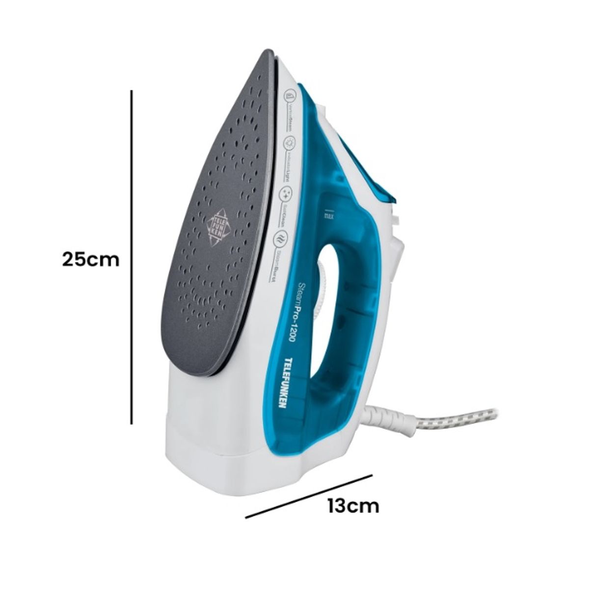 TELEFUNKEN - Plancha De Ropa A Vapor Telefunken SteamPro-1200