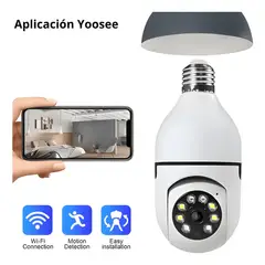 GENERICO - Cámara de Seguridad Tipo Ampolleta 360° con Soquete E-27