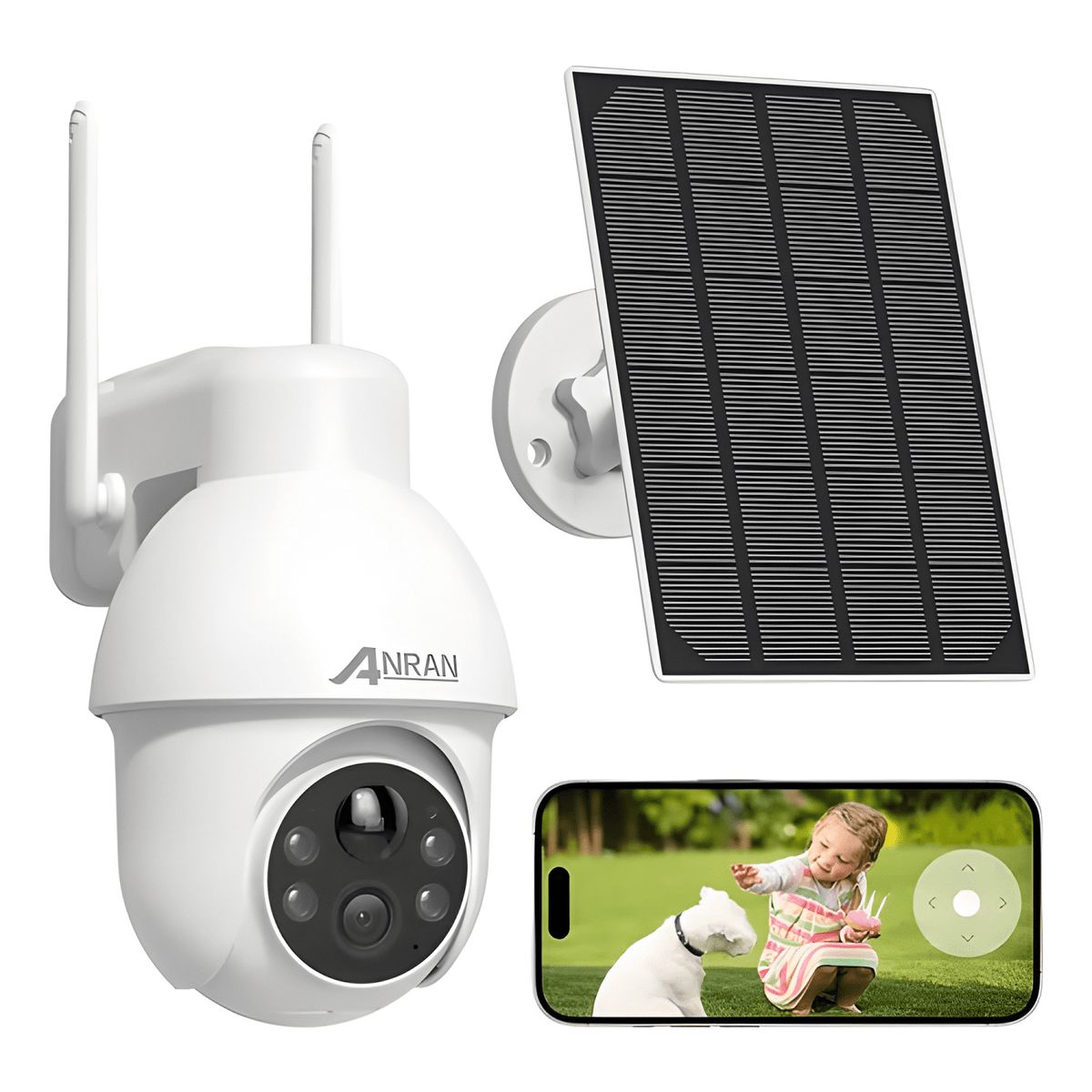 GENERICO - Cámara Seguridad Solar Panel Wifi Ip Batería 3mp con Audio