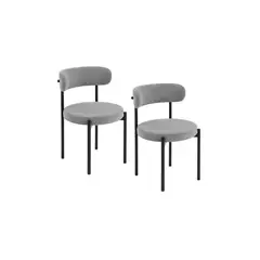 HABITA2 CHILE - Set 2 Sillas Denver para Comedor Base Metalica