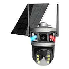 GENERICO - Cámara Solar 4g Exterior Doble Lente Bajo Consumo