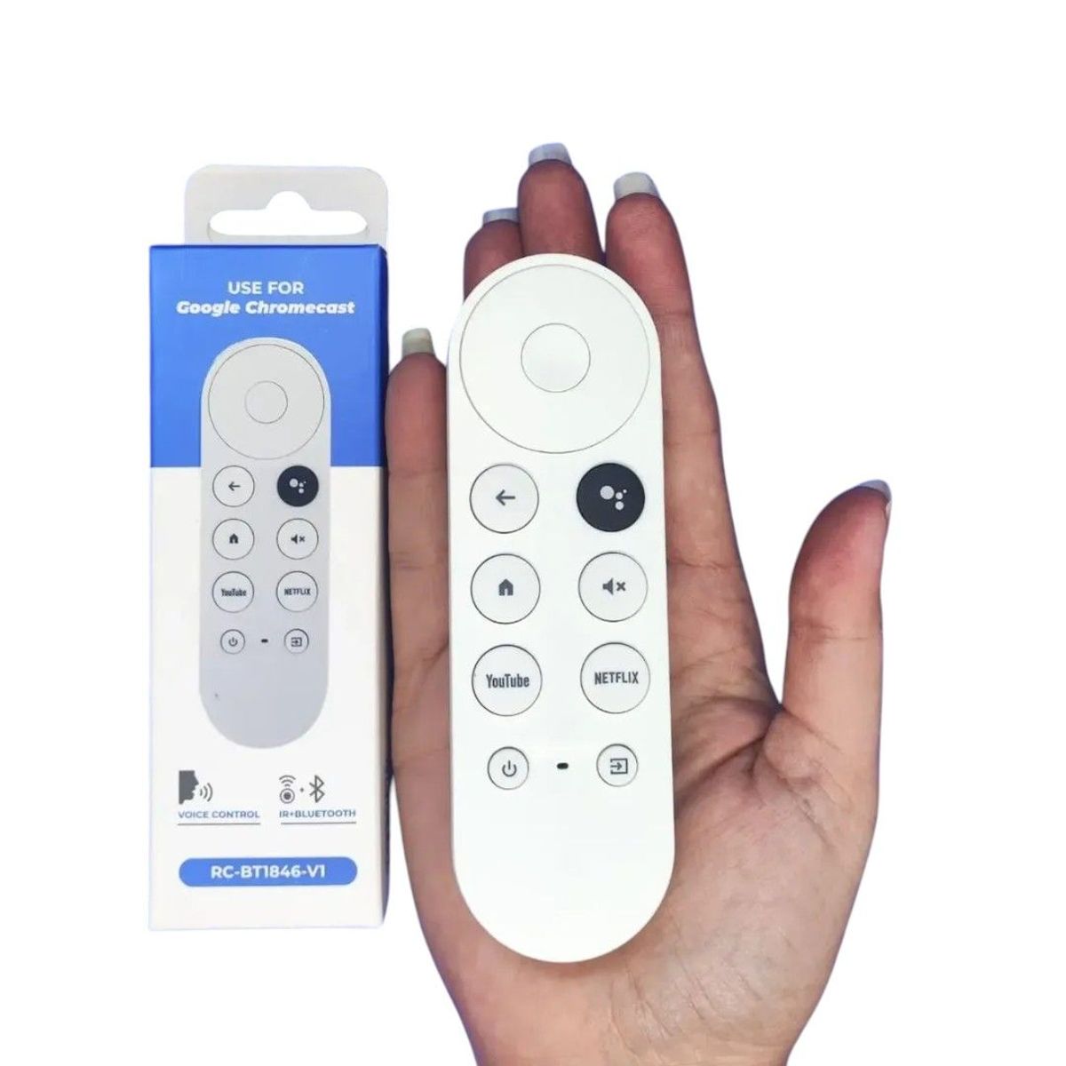 GENERICO - Control Remoto Compatible Google Chromecast 4k Tv Hd