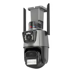 GENERICO - Camara Ptz Ip Inalambrico Doble Lente Exterior 6mp 4x Gris