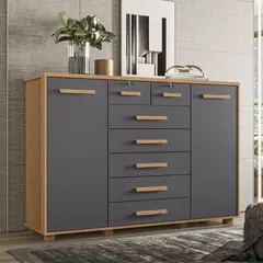 VEKKA - Comoda Fontana Gris 2P+7C