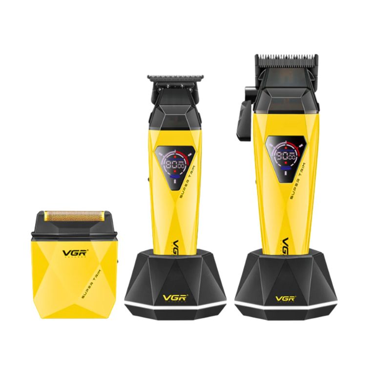 Barber Combo VGR Prof V877S3 Diamante 9000 RPM Dorado