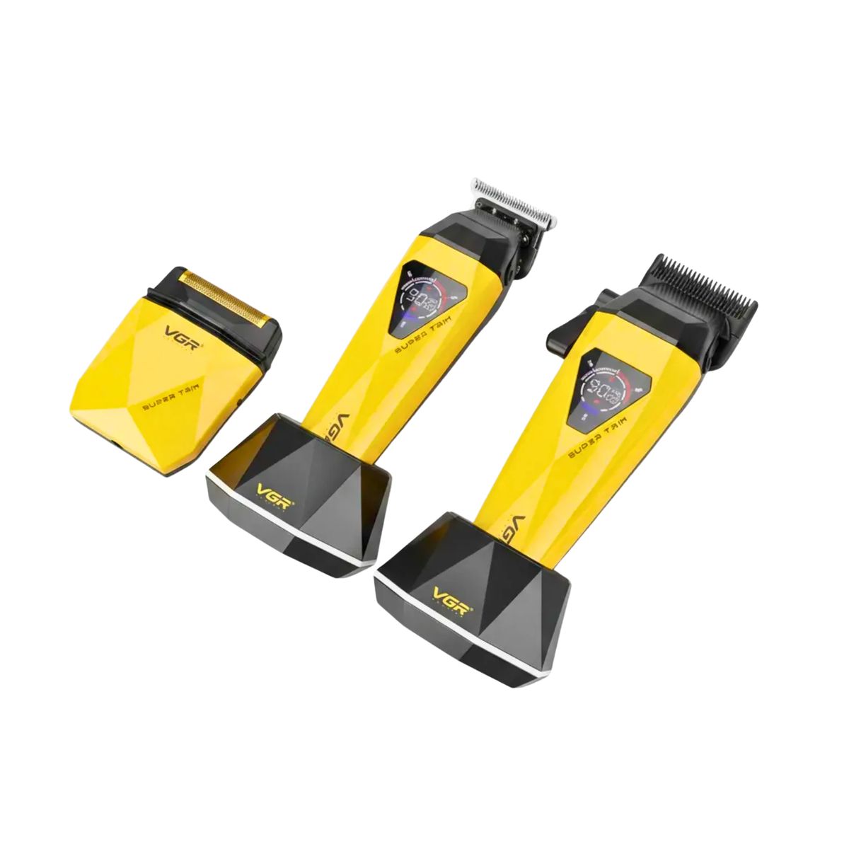 VGR VOYAGER - Barber Combo VGR Prof V877S3 Diamante 9000 RPM Dorado