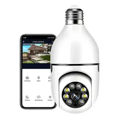 GENERICO - Camara Ip de Seguridad Ampolleta Motorizada 360° E27 Blanco