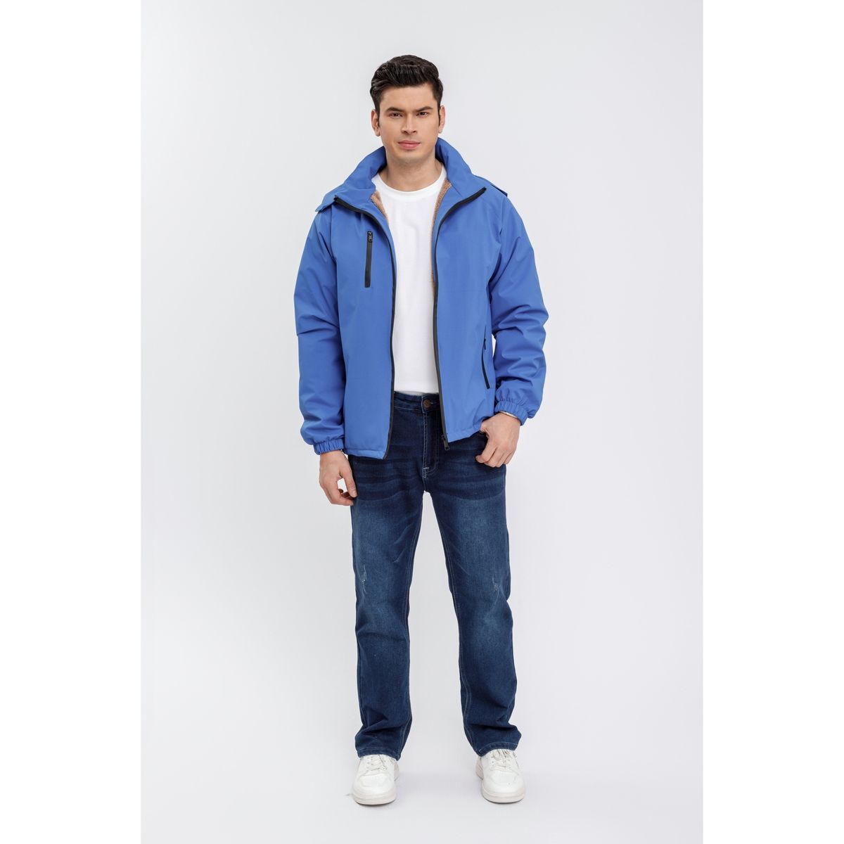 LIKE SHOP - Chaqueta  Corta Viento Impermeable Hombre Forro Interior Piel 0005