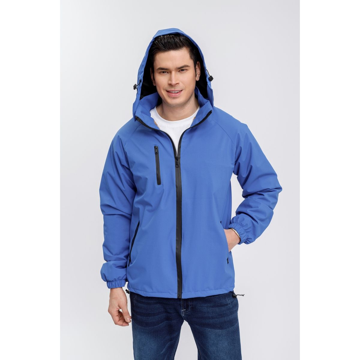 LIKE SHOP - Chaqueta  Corta Viento Impermeable Hombre Forro Interior Piel 0005