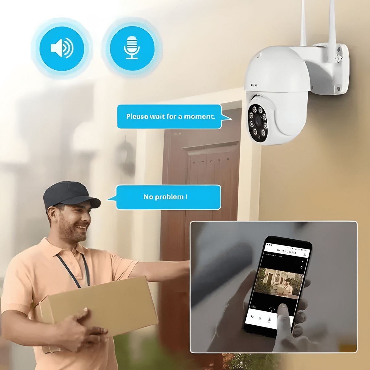 GENERICO - Cámara Ip con Movimiento Infrarrojo Wifi con